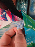 Vintage 80s Blue and Pink Orchid Hawaiian Shirt