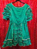 Vintage 80s Green Butterfly Square Dancing Dress