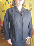 2X Vintage 1960's Black Wool Jacket and Skirt Set