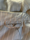 Vintage 70s gray striped Victorian inspired blouse