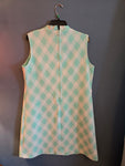 Vintage Seafoam Green Abstract Dress