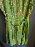 Vintage 60s green paisley dress