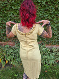 Vintage 60s Yellow Formal Pencil Dress