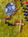 Abernathy's A Country Boy Black Rosary Necklace