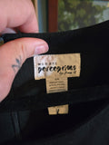 Vintage 90s Black Linen and Rayon Wiggle Dress