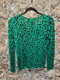 Gently Used Collectif Kelly Green Leopard Cardigan