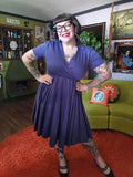 Gently Used Zaful Navy Blue Fit & Flare Shirt Dress