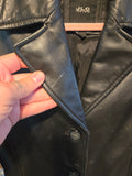 Vintage 1990s Black Leather Coat