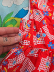 Vintage red gingham kids dress