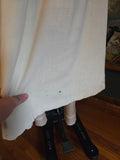 Vintage 50s white & gold embroidered wool dress