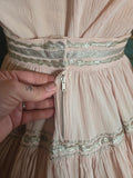 Vintage 1960's Pink and Silver Patio Dress Set