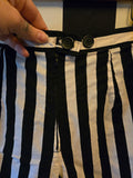 Handmade Black and White Stripe Two Piece Set