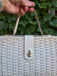 Vintage White Wicker Purse