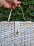 Vintage White Wicker Purse