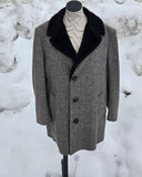 Vintage 60s Gray Harringbone Pendleton Coat