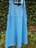 Vintage 60s Blue Polka dot dress