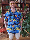 Vintage Y2K Blue and Orange Bahamas Shirt