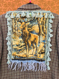 Unforgiven Upcycled Velvet Elk and Fringe Blazer