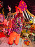 Odd Betties Vintage 80s Neon Orange Clown Suit