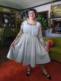 Gently Used Tailor & Twirl Blue & White Victoria Dress