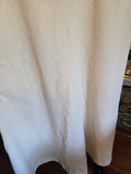 Vintage 70s White Ivory Maxi Ruffle Trim Dress