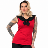 Gently Used Steady Clothing red sleevess sailor top