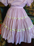 Vintage 60s Lavender Purple Square Dance Set