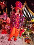 Odd Betties Vintage 80s Neon Orange Clown Suit