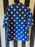Odd Betties Vintage 80s Blue and White Polka Dot Shirt