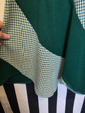 Vintage 70s Green Gingham Skirt