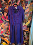 3X Vintage 90s deep purple dress with vest