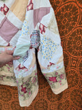 Unforgiven Upcycle Tan and Red Quilt Hoodie
