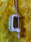 Unforgiven Vintage Hardware C Clamp Necklace