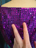 Vintage 80s Teal & Purple Square Dancing Set