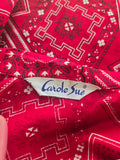 Vintage 50s Red & White Bandana Button Up Blouse