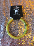 Vintage 60s Yellow & Green Bakelite Bangle Bracelet