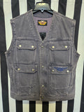 Vintage 90s Harley Davidson Denim Vest with Pockets