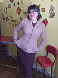 XL Vintage 40s Pink Travel Suit Jacket