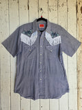 Unforgiven Upcycled Blue Rose Gingham Western