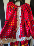 Odd Betties Vintage Red Polka Dot & Ruffle Clown Set