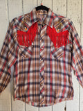 Unforgiven Upcycled Scorpion Western with Red Fringe