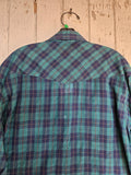 Unforgiven Upcycled Cactus Green Plaid Western