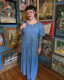 Vintage Volup 90s Denim Front Button Maxi Dress