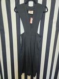 Vintage 50s black jumper dress Deep V Pinafore