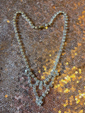 Vintage 50s White Rhinestone Short Necklace