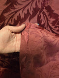 Vintage Set of two Burgundy Brocade Fabric Pieces