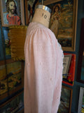 Vintage 80s pink flower knit cardigan sweater
