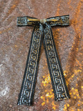 Vintage 50s Black & Silver Square Dancing bow Tie