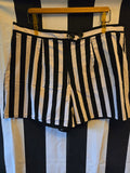 Handmade Black and White Stripe Two Piece Set