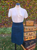 Vintage 60s AS IS Blue Jacket Skirt Suit Set